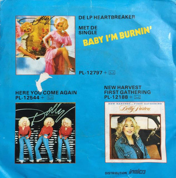 Dolly Parton - Baby I'm Burnin' 43561 Vinyl Singles Vinyl Very Good (VG) <br> Hoes Good Plus (G+)