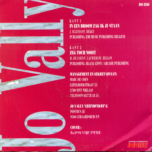 Jo Vally - In Een Droom Zag Ik Je Staan