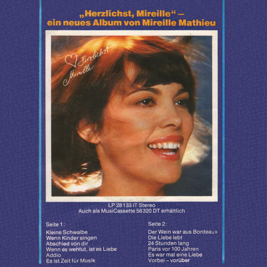 Mireille Mathieu - Kleine Schwalbe (Für Die Heimkehr Ist Es Nie Zu Spät) 43242 Vinyl Singles Vinyl Zeer Goed / Hoesje Goed "VINYLSINGLES.NL"