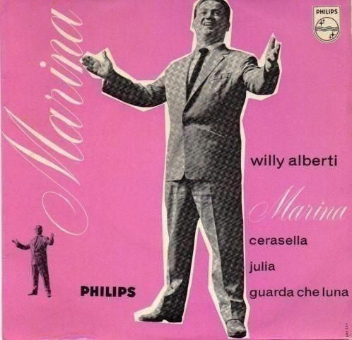 Willy Alberti - Marina Vinyl Singles EP Vinyl Very Good (VG) <br> Hoes Good Plus (G+)