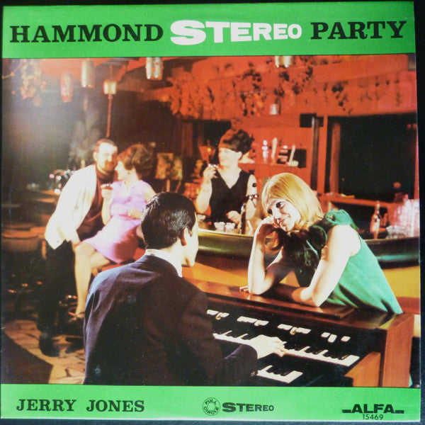 Jerry Jones - Hammond Stereo Party - Met Ritmische Begeleiding (LP) Vinyl LP Vinyl Very Good (VG) <br> Hoes Good Plus (G+)