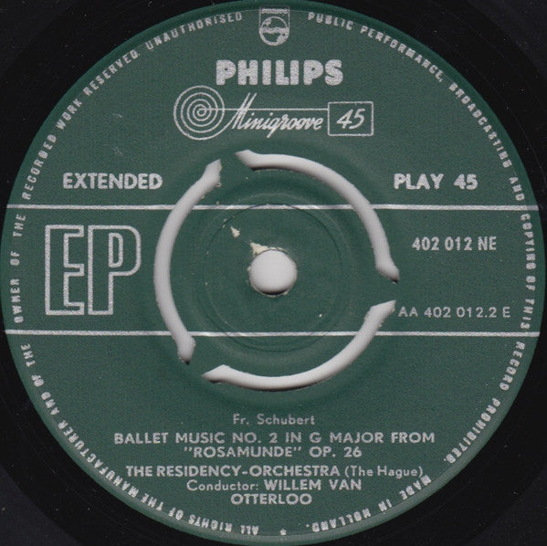 Fr. Schubert, The Residency Orchestra (The Hague), Willem Van Otterloo – Entr'Acte Music No. 3