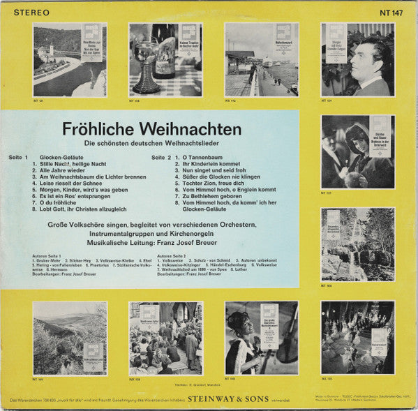 Various - Fröhliche Weihnachten (Die Schönsten Deutschen Weihnachtslieder) (LP) Vinyl LP Vinyl Very Good (VG) <br> Hoes Good Plus (G+)