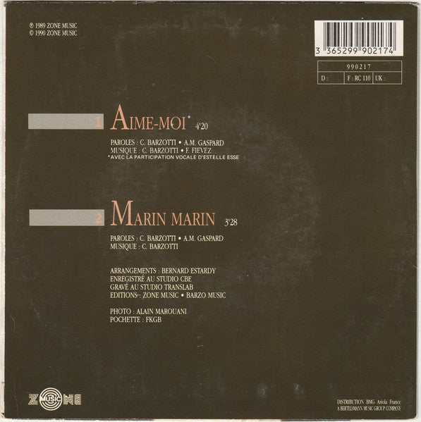 Claude Barzotti - Aime Moi Vinyl Singles Vinyl Very Good (VG) <br> Hoes Good Plus (G+)