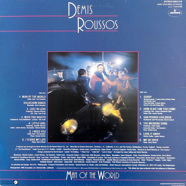 Demis Roussos - Man Of The World (LP) 51167 Vinyl LP Vinyl Very Good (VG) <br> Hoes Good Plus (G+)