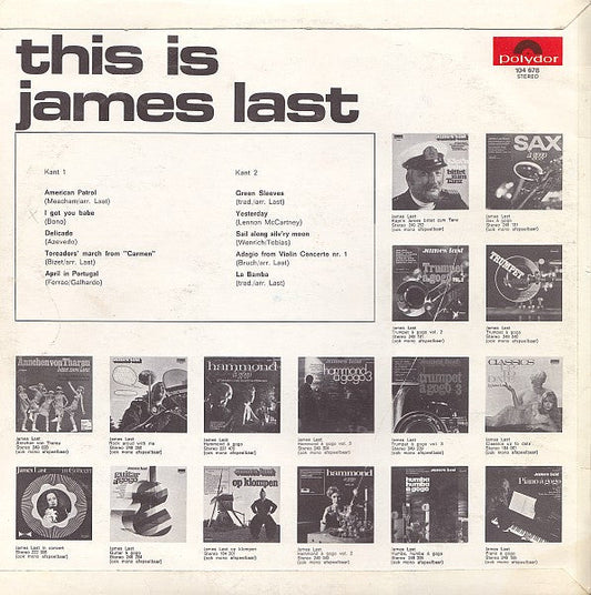 James Last - This Is James Last (LP) Vinyl LP Vinyl Zeer Goed / Hoesje Goed "VINYLSINGLES.NL"