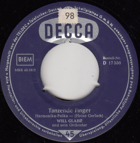 Will Glahé Und Sein Orchester - Schabernack Vinyl Singles Vinyl Goed / Hoes Generic