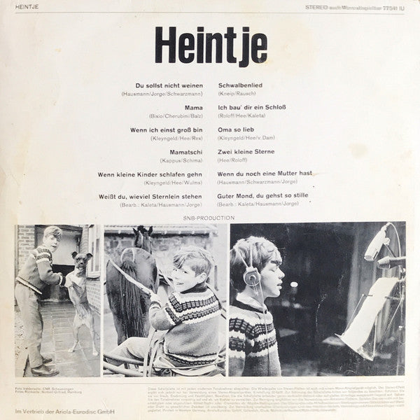 Heintje - Heintje (LP) Vinyl LP Vinyl Very Good (VG) <br> Hoes Good Plus (G+)