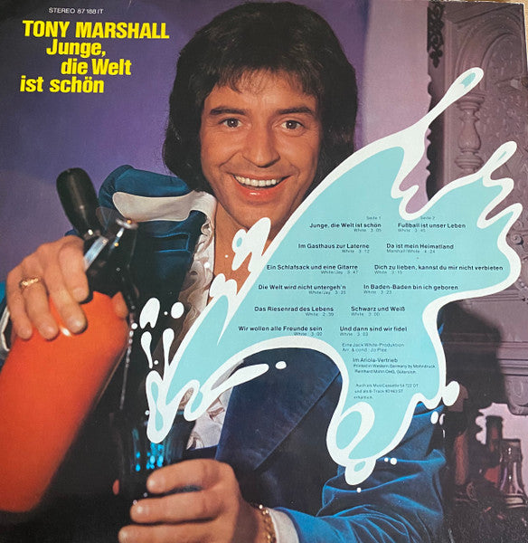 Tony Marshall - Junge, Die Welt Ist Schön (LP) Vinyl LP Vinyl Very Good (VG) <br> Hoes Good Plus (G+)