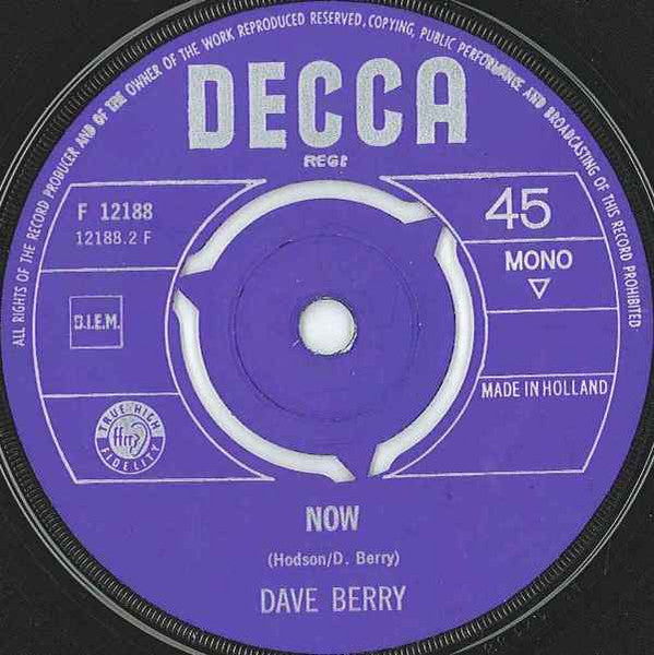 Dave Berry - This Strange Effect Vinyl Singles Vinyl Very Good (VG) <br> Hoes Good Plus (G+)