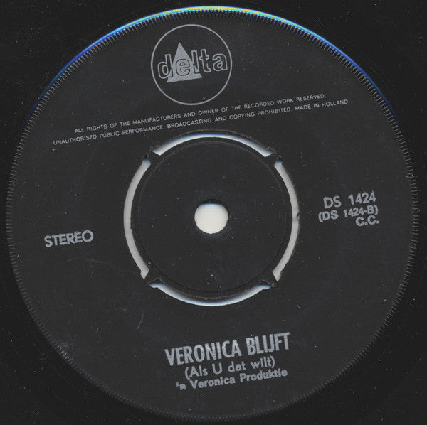 Radio Veronica - Veronica (Door Veronica) Vinyl Singles Vinyl Very Good (VG) <br> Hoes Generic