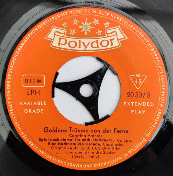 Caterina Valente - Goldene Träume Von Der Ferne Vinyl Singles EP Vinyl Very Good (VG) <br> Hoes Generic