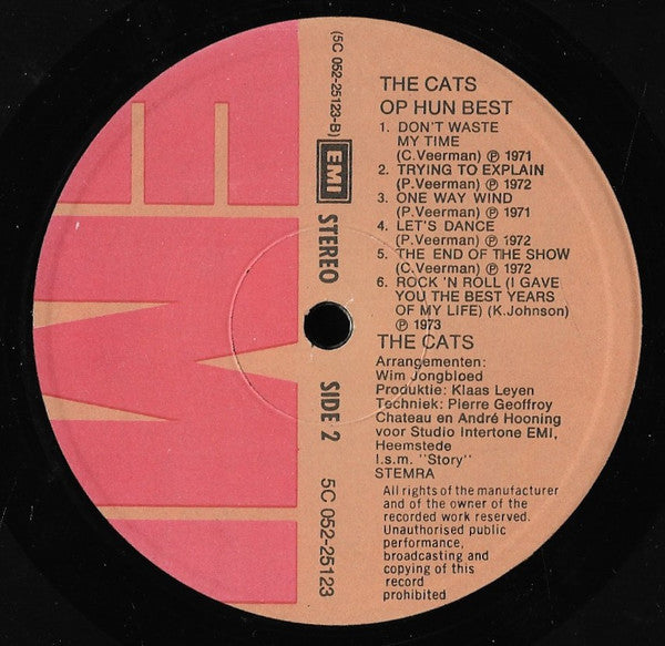 Cats - Story Presenteert The Cats Op Hun Best (LP) 51652 Vinyl LP Vinyl Very Good (VG) <br> Hoes Good Plus (G+)