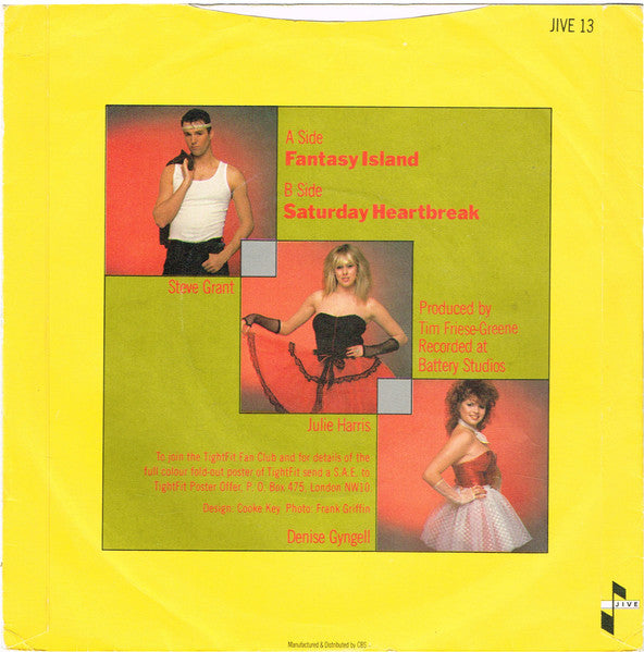 Tight Fit - Fantasy Island Vinyl Singles Vinyl Very Good (VG) <br> Hoes Good Plus (G+)