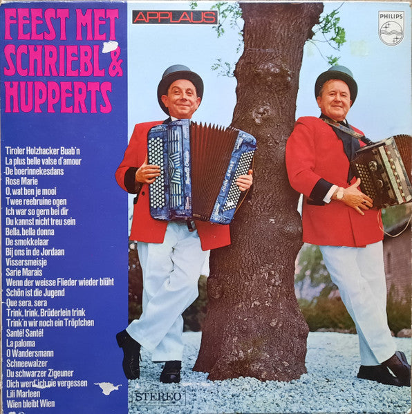 Harmonica Duo K. Schriebl / J. Hupperts - Feest Met Schriebl En Hupperts (LP) Vinyl LP Vinyl Very Good (VG) <br> Hoes Good Plus (G+)