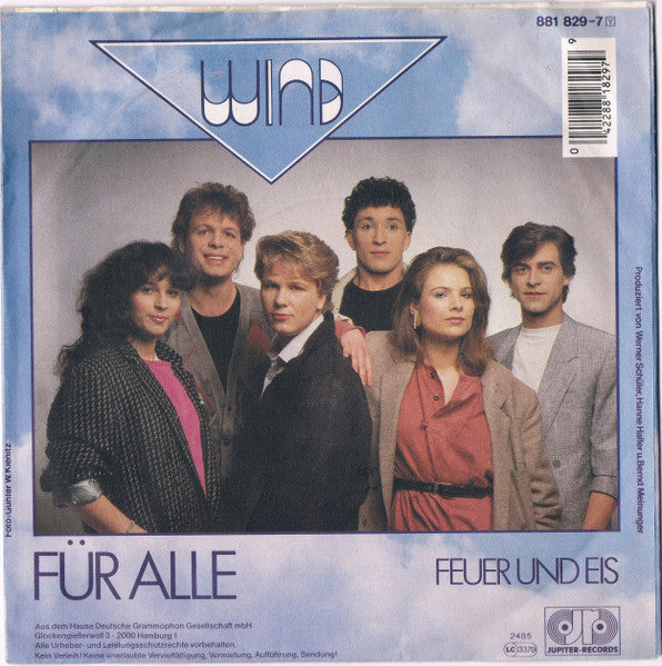 Wind - Für Alle Vinyl Singles Vinyl Very Good (VG) <br> Hoes Good Plus (G+)