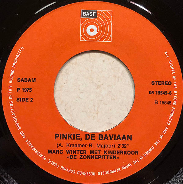 Marc Winter - Roomijs Met Vanille Vinyl Singles Vinyl Very Good (VG) <br> Hoes Generic