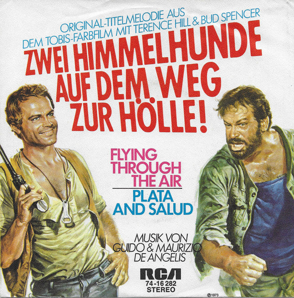 Guido And Maurizio De Angelis - Flying Through The Air Vinyl Singles Vinyl Very Good (VG) <br> Hoes Good Plus (G+)