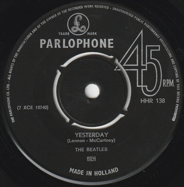 Beatles - Dizzy Miss Lizzy Vinyl Singles Vinyl Very Good (VG) <br> Hoes Generic