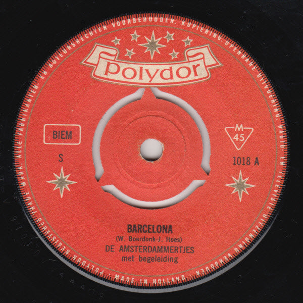 Amsterdammertjes - Barcelona Vinyl Singles Vinyl Goed / Hoes Generic