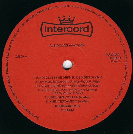 Reinhard Mey - Als De Dag Van Toen (LP) 46751