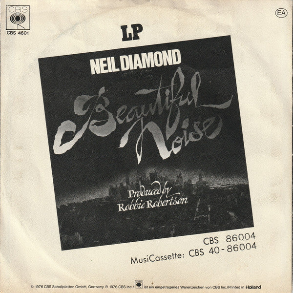 Neil Diamond - Beautiful Noise Vinyl Singles Vinyl Very Good (VG) <br> Hoes Good Plus (G+)