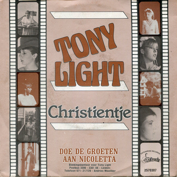 Tony Light - Christientje Vinyl Singles Vinyl Very Good (VG) <br> Hoes Good Plus (G+)