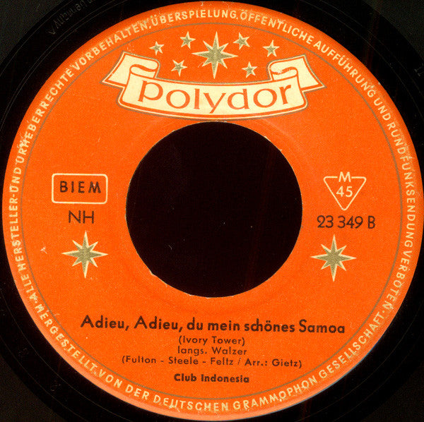 Club Italia / Club Indonesia - Ich Wär' So Gern Bei Dir Vinyl Singles Vinyl Very Good (VG) <br> Hoes Generic