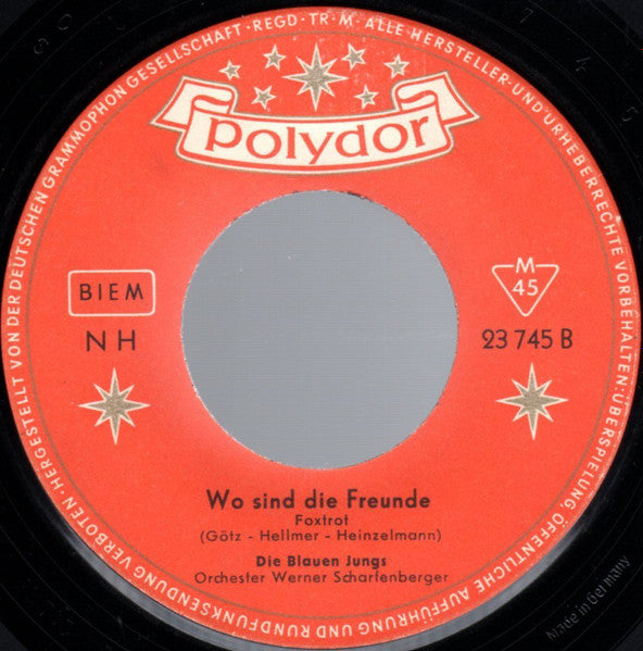 Blauen Jungs - Einmal Die Ferne Seh'n Vinyl Singles Vinyl Very Good (VG) <br> Hoes Generic