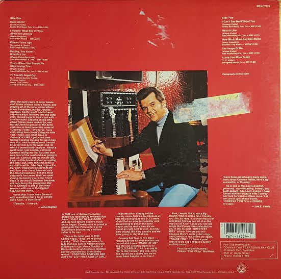 Conway Twitty - Conway Twitty's Greatest Hits Vol. I (LP) Vinyl LP Vinyl Very Good (VG) <br> Hoes Good Plus (G+)