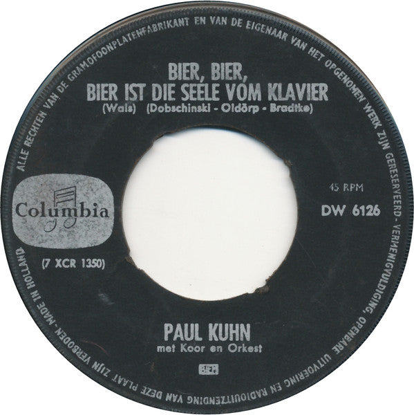 Paul Kuhn - Es Gibt Kein Bier Auf Hawaii Vinyl Singles Vinyl Very Good (VG) <br> Hoes Generic