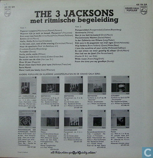 3 Jacksons - The 3 Jacksons Met Ritmische Begeleiding (10") Vinyl LP 10" Vinyl Zeer Goed / Hoesje Goed "VINYLSINGLES.NL"