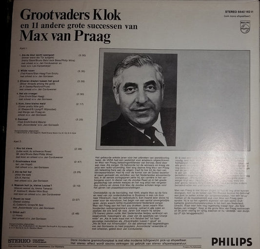 Max van Praag - Grootvaders Klok En 11 Andere Grote Successen (LP)