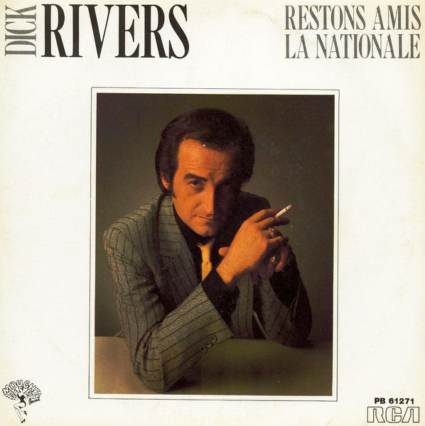 Dick Rivers - Restons Amis - La Nationale Vinyl Singles Vinyl Very Good (VG) <br> Hoes Good Plus (G+)