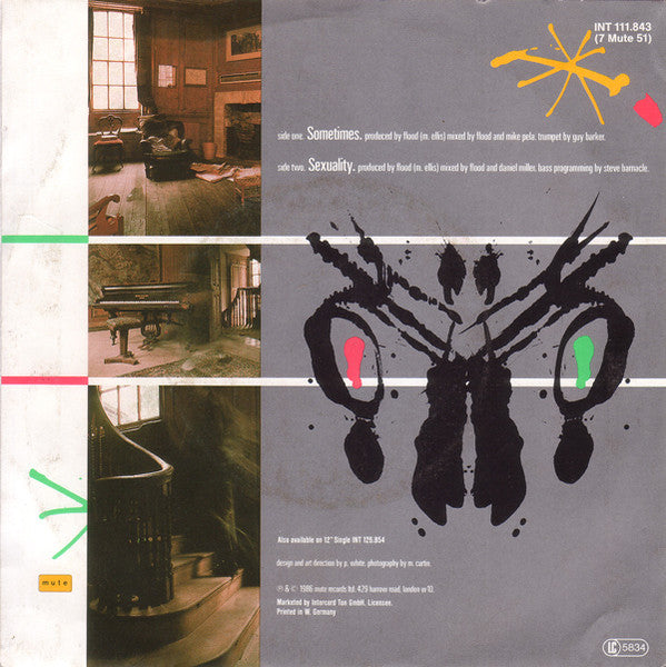 Erasure - Sometimes Vinyl Singles Vinyl Very Good (VG) <br> Hoes Good Plus (G+)