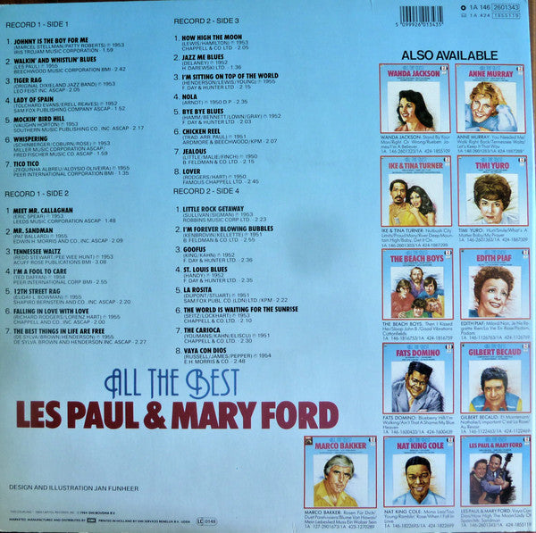Les Paul & Mary Ford - All The Best (LP) Vinyl LP Dubbel Vinyl Very Good (VG) <br> Hoes Good Plus (G+)