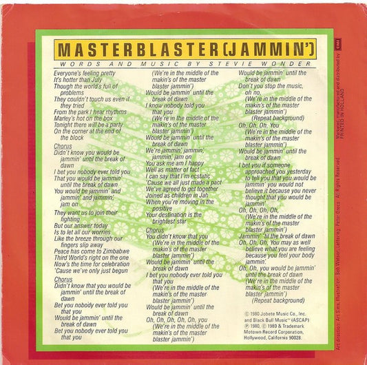 Stevie Wonder - Master Blaster