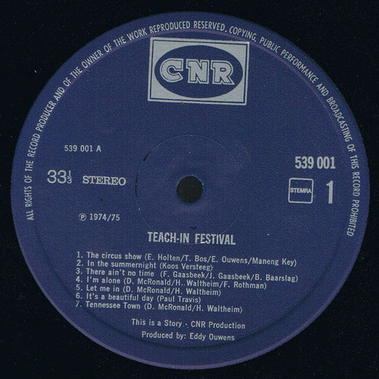 Teach-in - Festival (LP) Vinyl LP Vinyl (G) <br> Hoes (F) "VINYLSINGLES.NL"