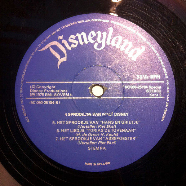 Various - * Sprookjes Van Walt Disney (LP) Vinyl LP Vinyl Very Good (VG) <br> Hoes Good Plus (G+)