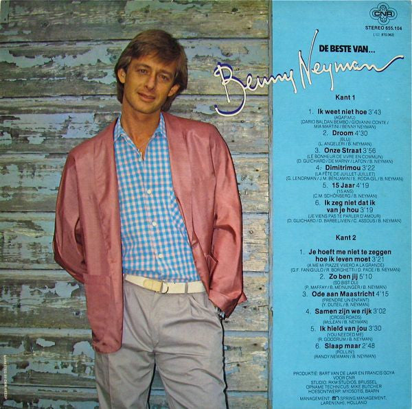 Benny Neyman - De Beste Van... Benny Neyman (LP) Vinyl LP Vinyl Very Good (VG) <br> Hoes Good Plus (G+)