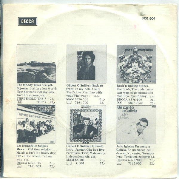 Julio Iglesias - Wenn Ein Schiff Vorüberfährt Vinyl Singles Vinyl Zeer Goed / Hoesje Goed "VINYLSINGLES.NL"