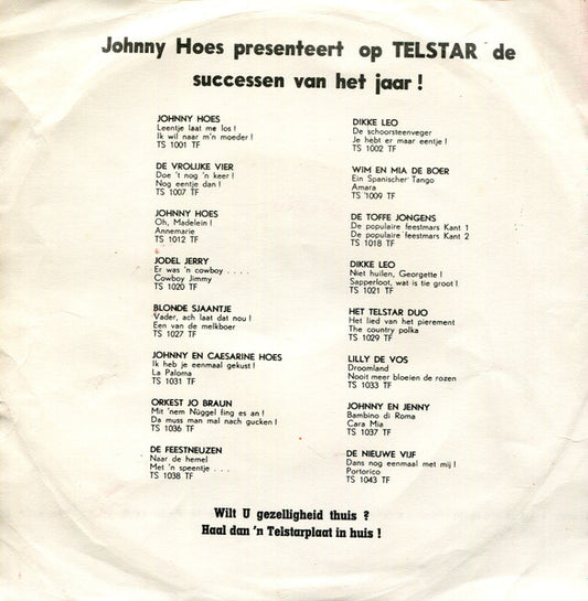 Willy van Drunick En Bruno Martino - Bianca Rosa Vinyl Singles Vinyl Zeer Goed / Hoesje Goed "VINYLSINGLES.NL"