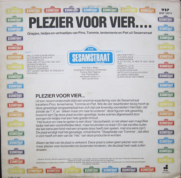 Sesamstraat - Plezier Voor Vier (LP)