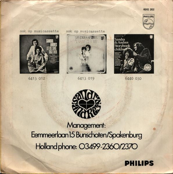 Sandra & Andres - Als Het Om De Liefde Gaat Vinyl Singles Vinyl Very Good (VG) <br> Hoes Good Plus (G+)