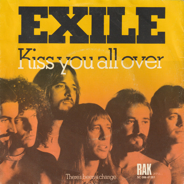 Exile - Kiss You All Over Vinyl Singles Vinyl Very Good (VG) <br> Hoes Good Plus (G+)