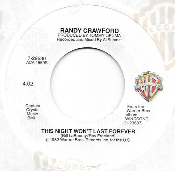 Randy Crawford - Nightline Vinyl Singles Vinyl Very Good (VG) <br> Hoes Generic