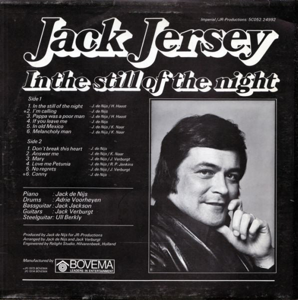 Jack Jersey - In The Still Of The Nigh (LP) Vinyl LP Vinyl Very Good (VG) <br> Hoes Good Plus (G+)