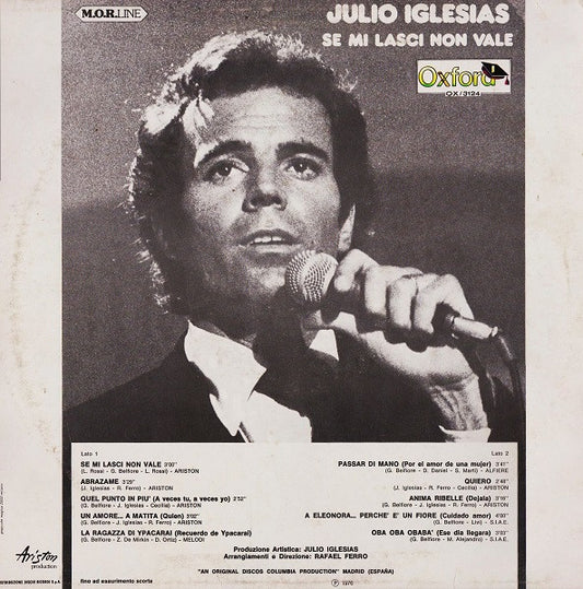 Julio Iglesias – Se Mi Lasci Non Vale (LP) Vinyl LP Vinyl Zeer Goed / Hoesje Goed "VINYLSINGLES.NL"