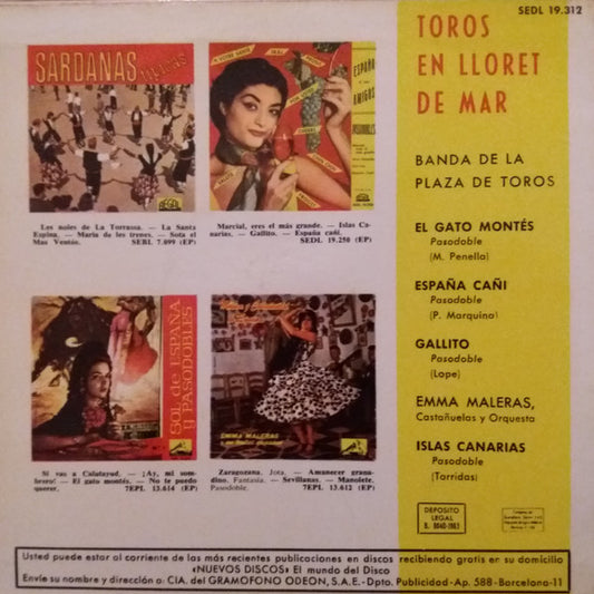 Banda La Plaza Toros - Tores En Lloret De Mar Vinyl Singles EP Vinyl Zeer Goed / Hoesje Goed "VINYLSINGLES.NL"