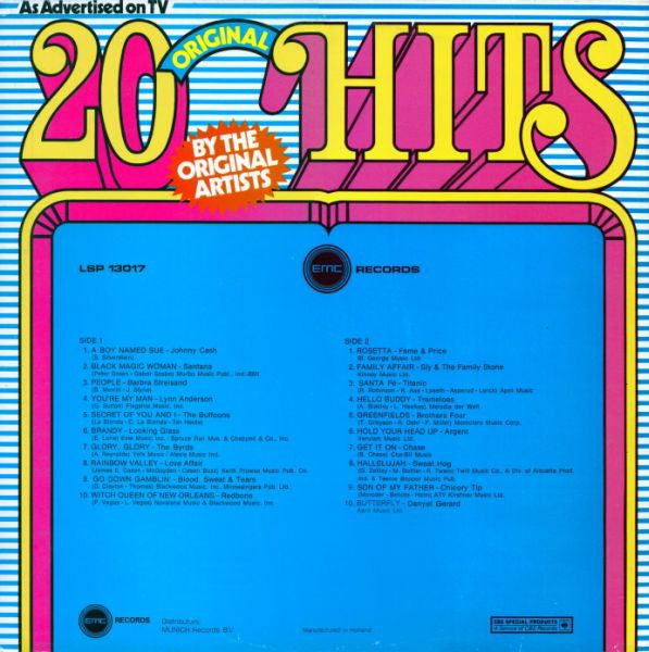 Various - 20 Original Hits (LP) 51080